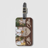 Foto's Monogram Meneer Mevrouw Landelijk Stel Hone Bagagelabel (Voorkant (verticaal))
