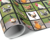 Foto's mozaïek van henen en baby-kostuums cadeaupapier (Rol Hoek)