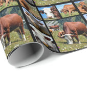 Foto's mozaïek van koe poster cadeaupapier (Rol Hoek)