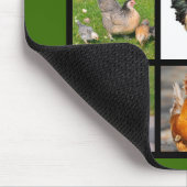 Foto's mozaïek van roosters en kippen muismat (Hoek)