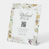 FOTO'S OM TE KWIJLEN! Moderne Lente Bruiloft Galer Reclamebord Met Voetstuk (Voorkant)