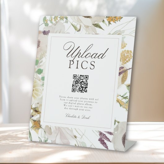 FOTO'S OM TE KWIJLEN! Moderne Lente Bruiloft Galer Reclamebord Met Voetstuk