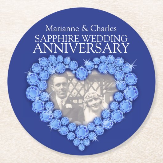 Foto's onderzetters voor Sapphire bruiloft (Voorkant)