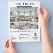 Foto's Onroerend goed Nieuw Home Bewerkbare aanbie Flyer (Hand)