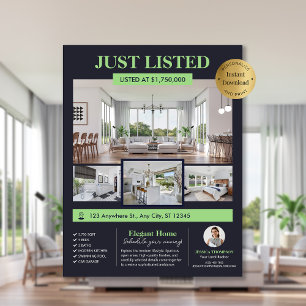 Foto's Onroerend goed Nieuw Home Bewerkbare aanbie Flyer