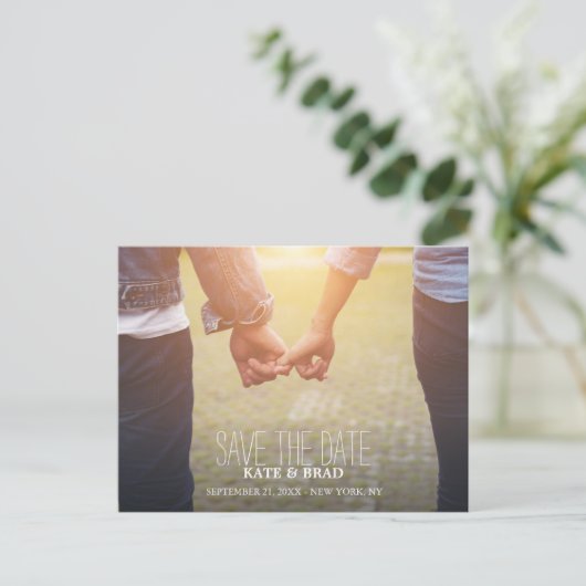 Foto's opslaan van het Briefkaart Datumaankondigin (Staand voorkant)