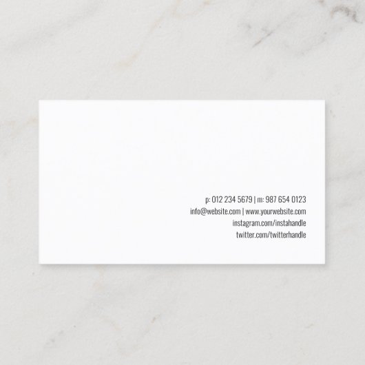 Foto's Personal Pronoun Professional Fotograaf Visitekaartje (Achterkant)