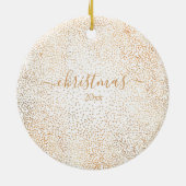 foto's Pet Cat Gold kerstmis Keramisch Ornament (Achterkant)