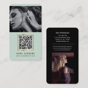 foto's qr code scannable barcode modern muntstuk visitekaartje