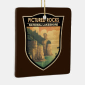 Foto's Rocks National Lakeshore Travel  Keramisch Ornament (Rechts)