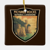 Foto's Rocks National Lakeshore Travel Keramisch Ornament (Voorkant)