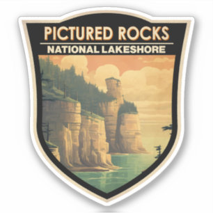 Foto's Rocks National Lakeshore Travel  Sticker