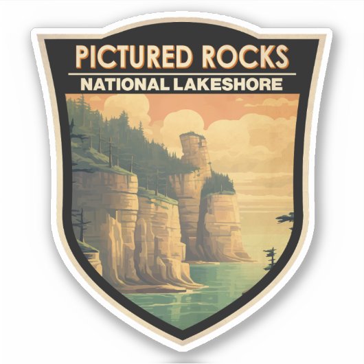 Foto's Rocks National Lakeshore Travel Sticker (Voorkant)