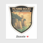 Foto's Rocks National Lakeshore Travel Sticker (Vel)