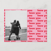 Foto's rood en roze | Happy Valentines Day Pos Briefkaart (Voorkant)