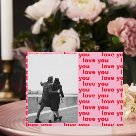 Foto's rood en roze | Happy Valentines Day Pos Briefkaart