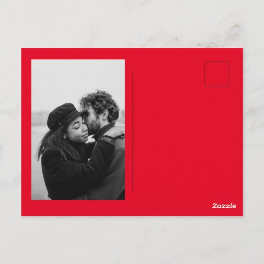 Foto's rood en roze | Happy Valentines Day Pos Briefkaart (Achterkant)