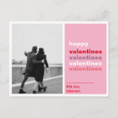 Foto's rood en roze | Happy Valentines Day Pos Briefkaart (Voorkant)