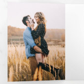 Foto's Script Modern Wedding Save The Date Kaart (Binnenzijde eerst)