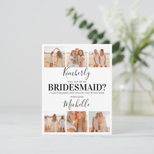 Foto's toevoegen | Bent u mijn Bridesmaid? Voorste (Staand voorkant)