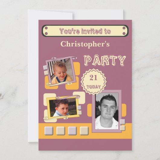 Foto's toevoegen voor mannen van elke 21e jarige f kaart (Voorkant)