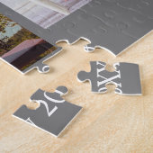 Foto's uit de 7-reeks, dagnaam & jaar, grijs legpuzzel (Zijkant)