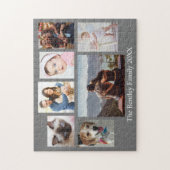 Foto's uit de 7-reeks, dagnaam & jaar, grijs legpuzzel (Verticaal)