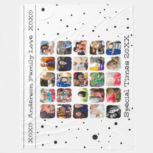 Foto's uit de bijtende kerstfamilie fleece deken (Voorkant)