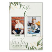 Foto's uit de kindertijd van bruid- en bruinhuweli kaart (Voorkant)