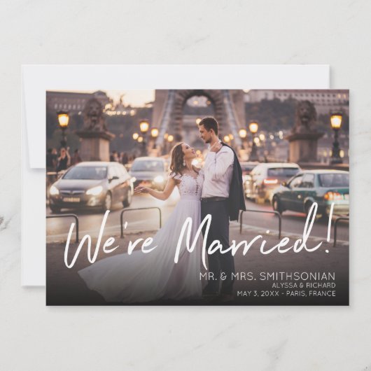 Foto's V2 Wedding & Reception Announcement Kaart (Voorkant)