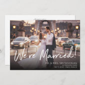 Foto's V2 Wedding & Reception Announcement Kaart (Voorkant / Achterkant)