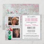 Foto's van 50 en Fabulous Party Kaart (Voorkant / Achterkant)