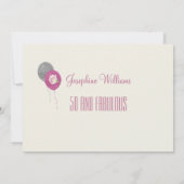 Foto's van 50 en Fabulous Party Kaart (Achterkant)