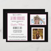 Foto's van 50 en Fabulous Party Kaart (Voorkant / Achterkant)