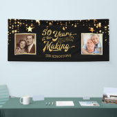 Foto's van 50e Jubileum zwart & Gold then & Now Spandoek (Beurs)