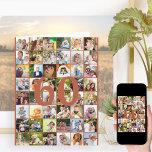 Foto's van 60e of eender welke leeftijd Big Birthd Kaart<br><div class="desc">Fotosjabloon met grote verjaardagskaart die u kunt aanpassen voor elke leeftijd en maximaal 40 verschillende foto's toevoegen. De steekproef is voor een 60e verjaardag die u kunt uitgeven en u kunt het bericht binnen ook personaliseren en het jaar op de rug registreren. Het fotomalplaatje is klaar voor u om uw...</div>