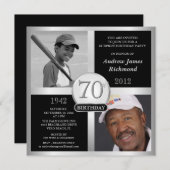 Foto's van 70e verjaardag kaart (Voorkant / Achterkant)