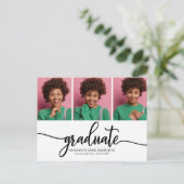 Foto's van aankondiging van eindexamen middelbare briefkaart (Staand voorkant)