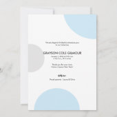 Foto's van baby's Nieuw jaar Nieuw begin blauw Aankondiging (Achterkant)