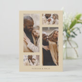 Foto's van Chic Collage Minimalist Trendy Wedding Kaart (Staand voorkant)