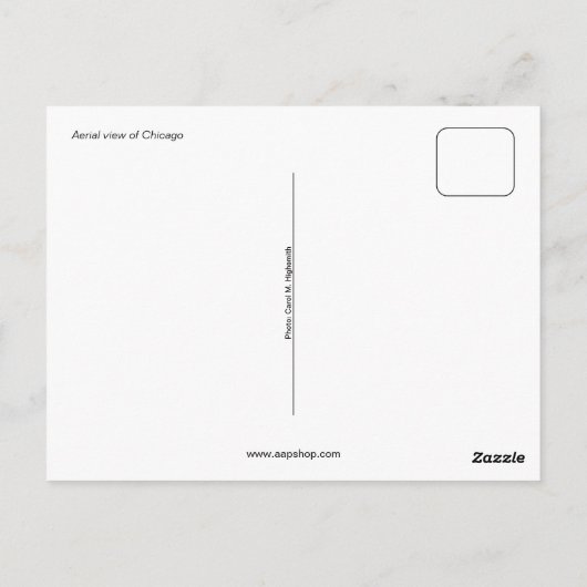 Foto's van Chicago: Luchtvaartskyline uitzicht Briefkaart (Achterkant)