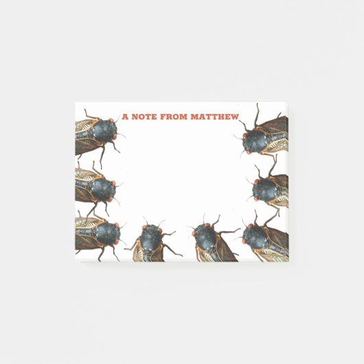 Foto's van Cicadas Bugs, Insecten Gepersonaliseerd Post-it® Notes (Voorkant)