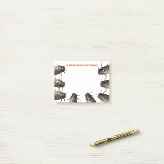 Foto's van Cicadas Bugs, Insecten Gepersonaliseerd Post-it® Notes (Op bureau)