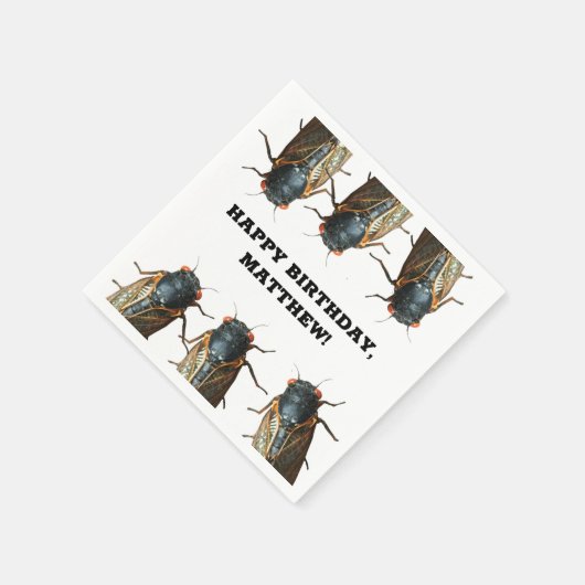 Foto's van Cicaden, insecten, gepersonaliseerde in Servet (Hoek)