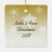 Foto's van Cute Kind, Kerstmis Keramisch Ornament (Achterkant)