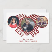 Foto's van Dag 3 van de beste vader Red Heart Vade Feestdagenkaart (Voorkant)