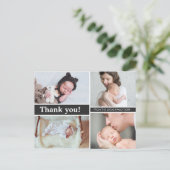 Foto's van de aankondiging van de geboorte van Dan Briefkaart (Staand voorkant)