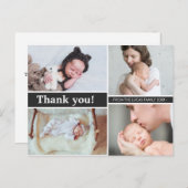 Foto's van de aankondiging van de geboorte van Dan Briefkaart (Voorkant / Achterkant)