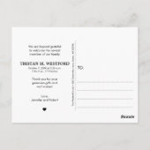 Foto's van de aankondiging van de geboorte van Dan Briefkaart (Achterkant)