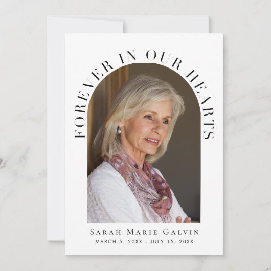 Foto's van de begrafenis Memorial Bedankkaart (Voorkant)